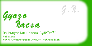 gyozo nacsa business card